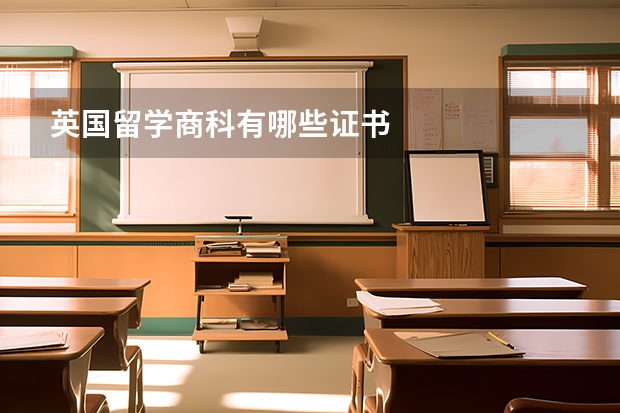 英国留学商科有哪些证书
