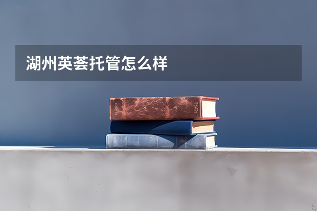 湖州英荟托管怎么样