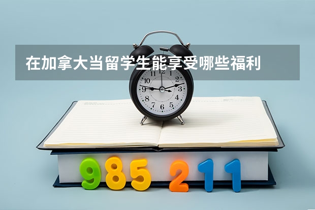 在加拿大当留学生能享受哪些福利
