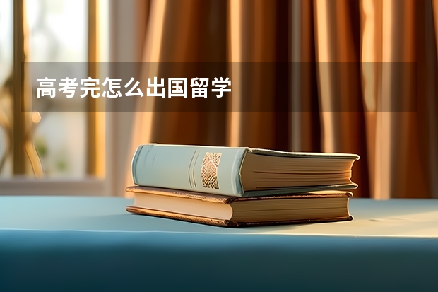 高考完怎么出国留学