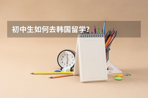 初中生如何去韩国留学？