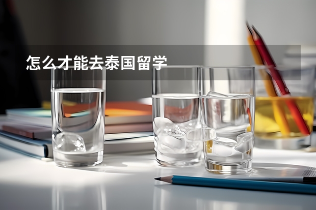 怎么才能去泰国留学
