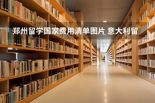 郑州留学国家费用清单图片 意大利留学费用清单 自费去意大利读书一年十万够不够