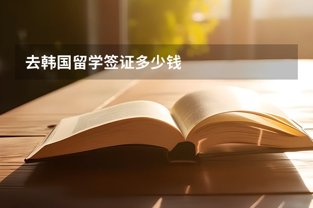 去韩国留学签证多少钱