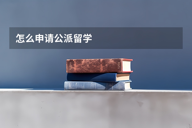 怎么申请公派留学