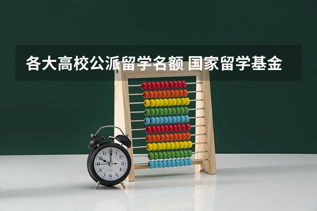 各大高校公派留学名额 国家留学基金委考试时间