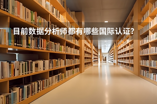 目前数据分析师都有哪些国际认证？