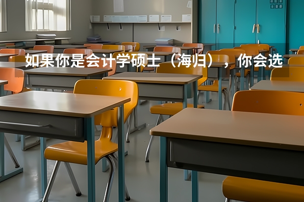 如果你是会计学硕士（海归），你会选择进企业当会计，进银行，进投资公司，还是考事业单位/公务员呢?
