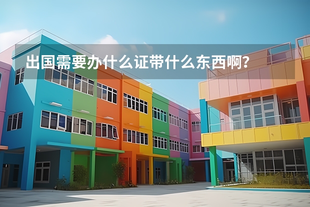 出国需要办什么证带什么东西啊?