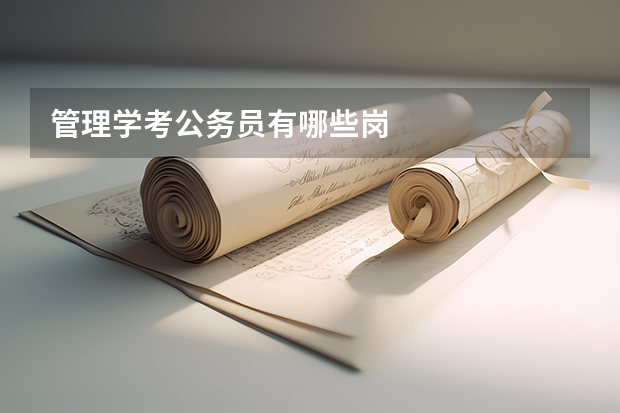 管理学考公务员有哪些岗
