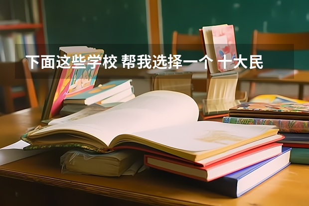 下面这些学校 帮我选择一个 十大民办高中排名榜