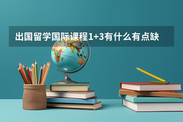 出国留学国际课程1+3有什么有点缺点吗？