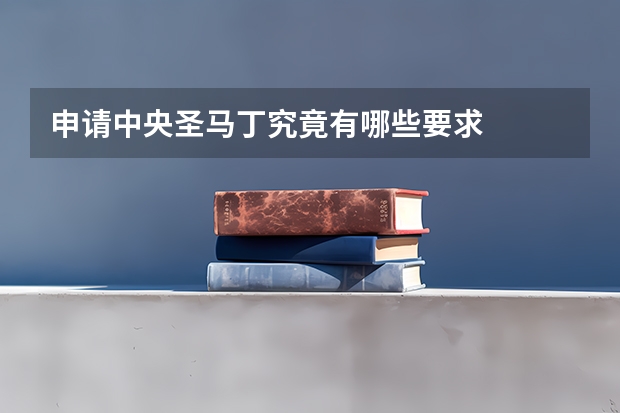 申请中央圣马丁究竟有哪些要求