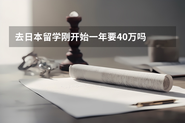 去日本留学刚开始一年要40万吗