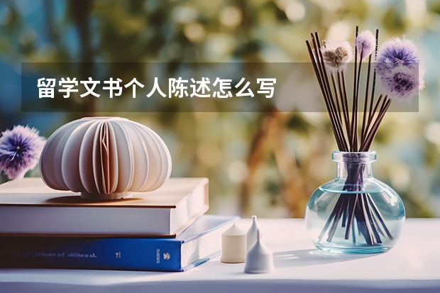 留学文书个人陈述怎么写