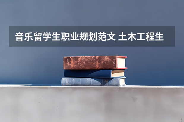 音乐留学生职业规划范文 土木工程生职业涯规划书