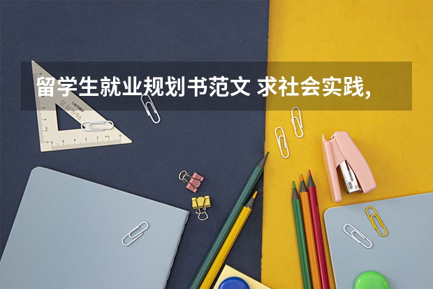 留学生就业规划书范文 求社会实践,关于大学生就业或人才需求.